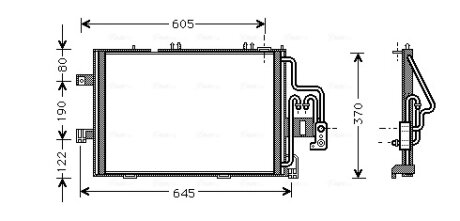 Радіатор кондиціонера Opel Combo, Corsa (01-) AVA AVA COOLING OLA5307