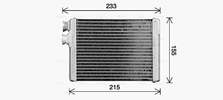 Радіатор обігрівача салону Peugeot 308 (14-) AVA AVA COOLING PE6429