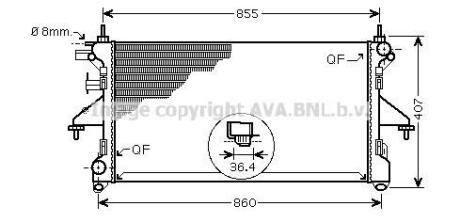 Радіатор, Система охолодження двигуна CLEVER FIT AVA COOLING PEA2304