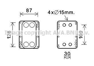 Радиатор масляный NISSAN/OPEL/RENAULT (выр-во AVA) AVA COOLING RT3631