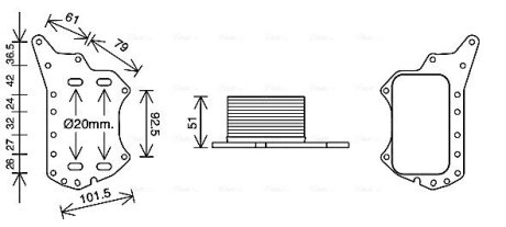 Радіатор масляний Nissan/Opel/Renault (AVA) AVA COOLING RT3638