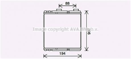 Радиатор отопителя салона Renault Laguna III AVA AVA COOLING RT6634 (фото 1)