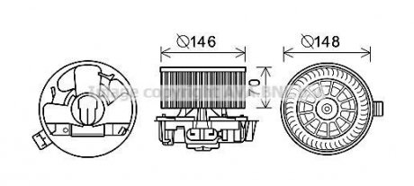 Вентилятор опалювача салону Renault Clio III AVA AVA COOLING RT8576