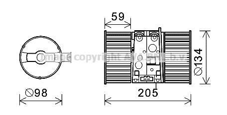 Вентилятор опалювача салону Renault Megane III AC+ AVA AVA COOLING RT8586