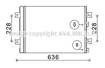 Радиатор кондиционера Renault Logan I 1,4-1,6i 04>10 AVA COOLING RTA5467D (фото 1)