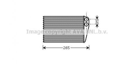 Радиатор отопителя салона Renault Megane II Scenic II 02>07 AVA COOLING RTA6354 (фото 1)