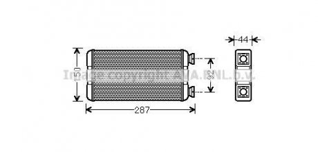 Радіатор опалювача салону Renault Master II Opel Movano I AVA AVA COOLING RTA6457