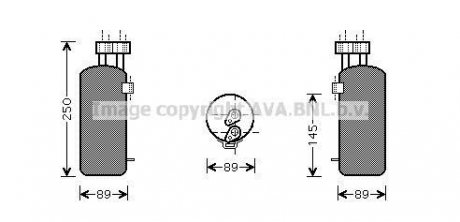 Осушувач кондиціонера Renault Megane II Scenic II 02>08, Kangoo II 08> MT/AT AVA AVA COOLING RTD330