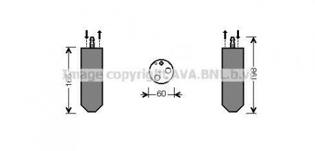 Осушитель кондиционера Renault Duster 1,6i 10> AT, Logan 1,5d 1,6i 07> AVA AVA COOLING RTD364