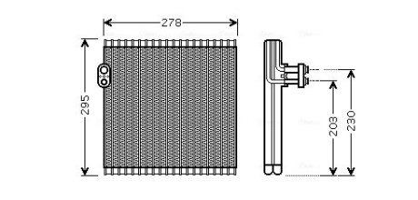 Випарник кондиціонера Toyota Camry (06-19)/ Lexus Es, Rx (06-18) AVA AVA COOLING TOV485