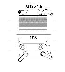 Радиатор масляный VW T5 2,5TDI 03>10 AVA AVA COOLING VN3310