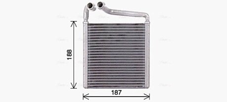 Радиатор обогревателя VOLKSWAGEN PASSAT B7 (362, 365) (10-) (выр-во AVA) AVA COOLING VN6416