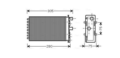 Радиатор отопителя салона VW T4 (дополнительный) AVA AVA COOLING VNA6239