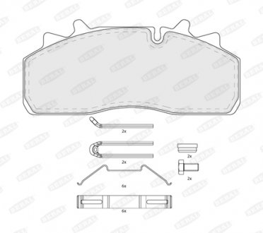 Комплект гальмівних колодок, дискове гальмо BERAL BCV29159TK