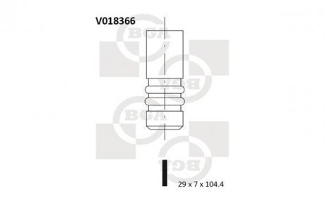 Клапан двигуна BGA V018366