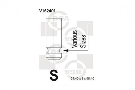 Клапан двигателя BGA V162401