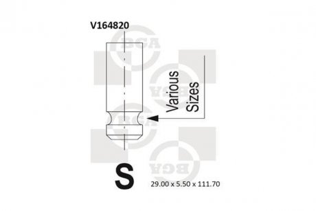 Клапан впускной BGA V164820