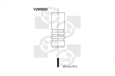 Клапан двигателя BGA V290002