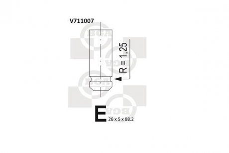 Клапан двигуна BGA V711007