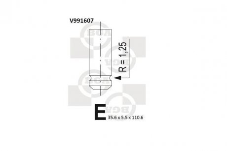 Клапан впускной BGA V991607