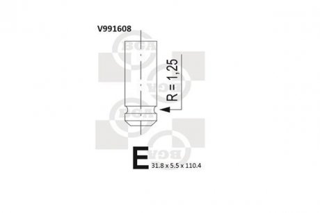 Клапан выпускной BGA V991608