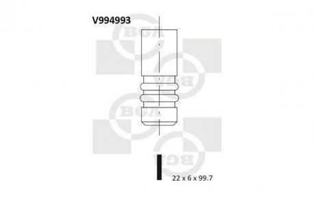 Клапан двигателя BGA V994993