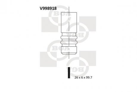 Клапан двигуна BGA V998918