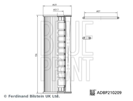 Фільтр масляний BLUE PRINT ADBP210209