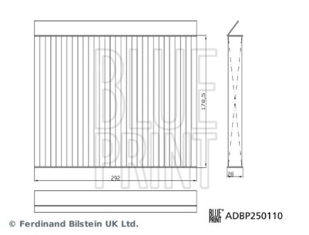 Фільтр кабіни BLUE PRINT ADBP250110