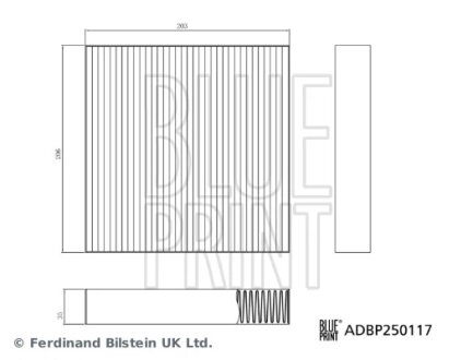 Фільтр салону BLUE PRINT ADBP250117