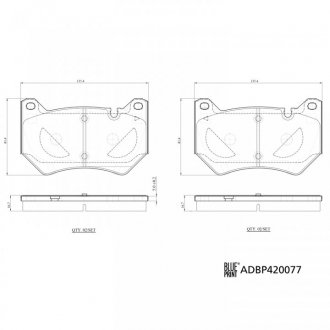 К-т колодок гальмівних BLUE PRINT ADBP420077