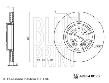 Гальмівний диск BLUE PRINT ADBP430178
