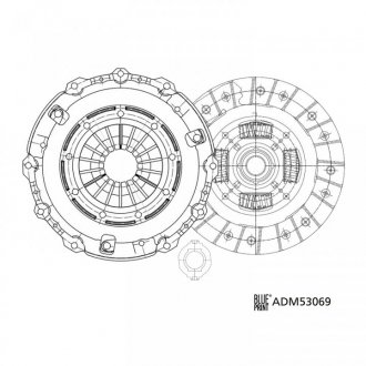 MAZDA К-т сцепления Mazda 6 2.0/2.3 02- BLUE PRINT ADM53069