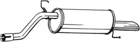 Глушник, алюм. сталь, задн. частина OPEL CORSA III 1.2i -16V (01/10-) HTB (185-313) BOSAL 185313