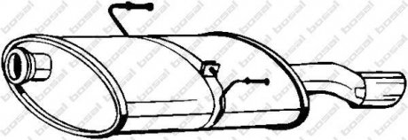 Глушитель, алюм. cталь, задн. часть PEUGEOT 406 1.8i -16V (04/03-04) SED (190-911) BOSAL 190911