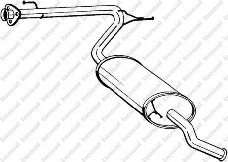 Глушник задня частина CITROEN Jumper (01-06), FIAT Ducato (01-06), PEUGEOT BOXER (01-06) BOSAL 281-093 (фото 1)