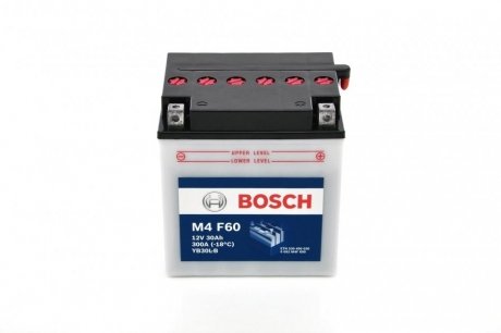 Фото 1 - мотоциклетна акумуляторна батарея 12V 30 А*ч 300А - кратн. 2 шт BOSCH 0 092 M4F 600 Мотоциклетна акумуляторна батарея 12V 30 А*ч 300А - кратн. 2 шт BOSCH 0 092 M4F 600 (фото 1)