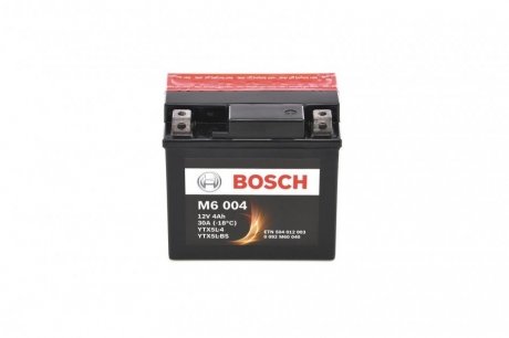 Акумулятор сухозаряджений AGM 4Ah 80А BOSCH 0 092 M60 040 (фото 1)