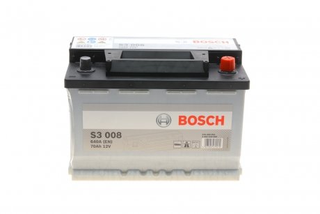 Акумулятор 70Ah-12v (S3008) (278x175x190),R,EN640 BOSCH 0092S30080