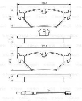 FIAT Тормозные колодки дисковые Ulysse 94-02 задн. с датч. BOSCH 0986424027