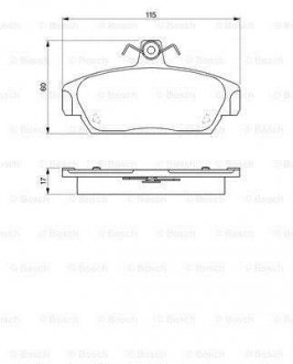 Тормозные колодки дисковые BOSCH 0986424092