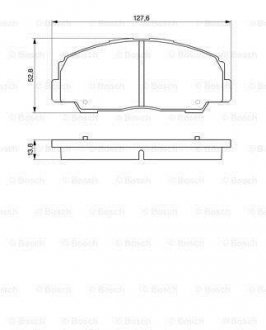 Гальмівні колодки дискові Daihatsu Feroza, Rocky 1.6/2.8D 02.85-12.98 BOSCH 0 986 424 297