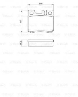 Гальмівні колодки дискові BOSCH 0986424358