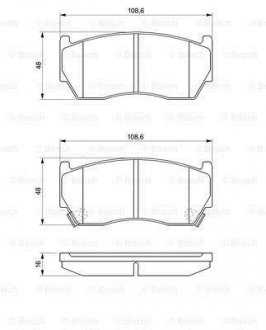 NISSAN Тормозные колодки дисковые Almera 95-00 BOSCH 0986424369 (фото 1)