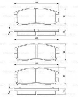 Тормозные колодки задн.OPEL Sintra 96- (с ABS) BOSCH 0986424467