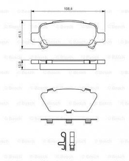 Колодки гальмівні дискові BOSCH 0986424650 (фото 1)