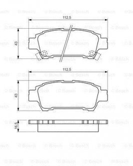 TOYOTA Тормозные колодки задн. Avensis Verso 01-, Previa 00- BOSCH 0986424762