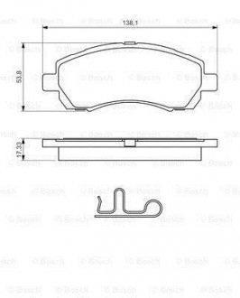 Тормозные колодки пер. Subaru Impreza, Legacy -98 BOSCH 0986424770