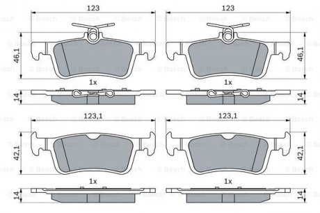 Тормозные колодки дисковые BOSCH 0986424866