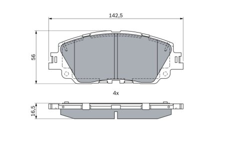 Колодки тормозные BOSCH 0986424899